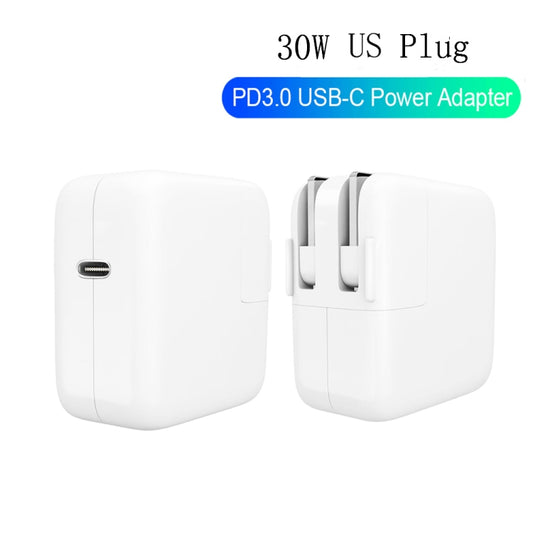 2 in 1 PD3.0 30W USB-C / Type-C Travel Charger with Detachable Foot + PD3.0 3A USB-C / Type-C to 8 Pin Fast Charge Data Cable Set, Cable Length: 1m, US Plug by buy2fix