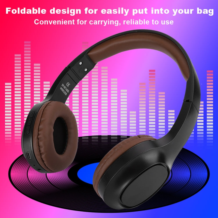 BT1605 Head-mounted Foldable Stereo Bluetooth Wireless Headset Bluetooth 5.0 with Microphone 3.5mm Audio Jack by buy2fix