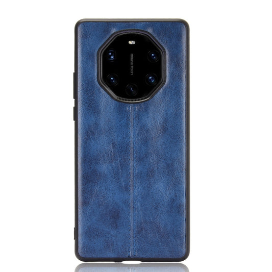 For Huawei Mate 40 RS Porsche Design Shockproof Sewing Cow Pattern Skin PC + PU + TPU Case(Blue) by buy2fix