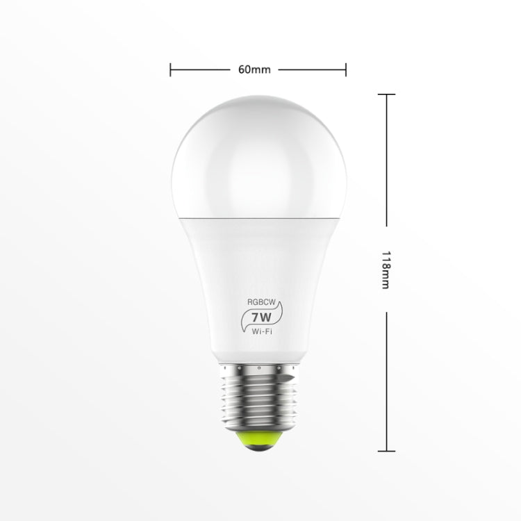 7W E27 RGBCW WIFI LED smart bulb wireless smart home automation light(RGBCW+Warm White+White) - Smart Light Bulbs by buy2fix | Online Shopping UK | buy2fix