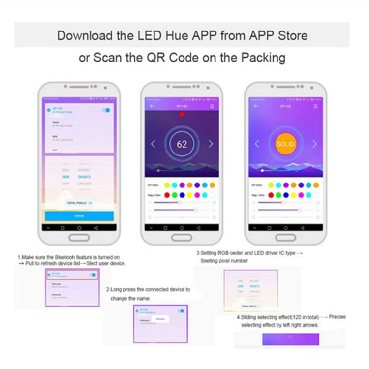 SP110E Bluetooth Pixel light Controller WS2811 WS2812B ws2812 dimmer SK6812 RGB RGBW APA102 WS2801 pixels Led Strip IOS Android - LED Controller by buy2fix | Online Shopping UK | buy2fix