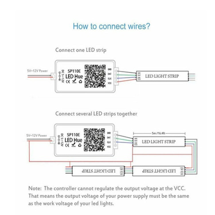 SP110E Bluetooth Pixel light Controller WS2811 WS2812B ws2812 dimmer SK6812 RGB RGBW APA102 WS2801 pixels Led Strip IOS Android - LED Controller by buy2fix | Online Shopping UK | buy2fix