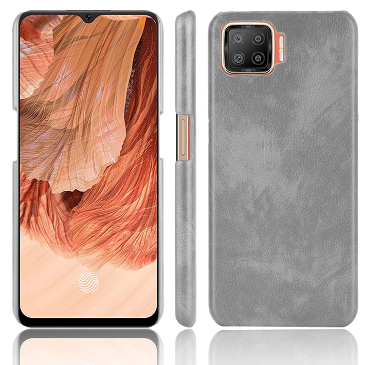For OPPO F17 / A73 2020 Shockproof Litchi Texture PC + PU Case(Gray) - OPPO Cases by buy2fix | Online Shopping UK | buy2fix