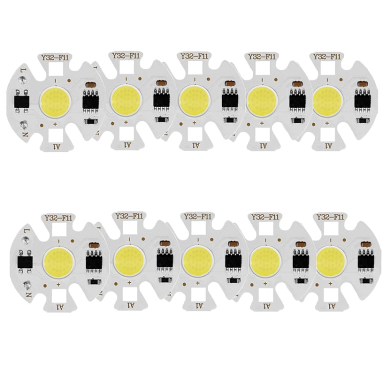 10 PCS COB LED Light Chip AC 220V LED Bulb Light Intelligent IC Driver Bulb Light DIY Spotlight Downlight Chip Outdoor Flood Light(5W(warm white)) - Light Beads by buy2fix | Online Shopping UK | buy2fix