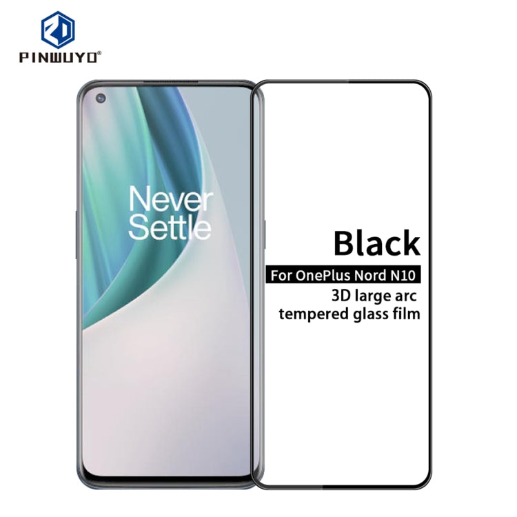 For OnePlus Nord N10 5G PINWUYO 9H 3D Curved Full Screen Explosion-proof Tempered Glass Film(Black) - OnePlus Tempered Glass by PINWUYO | Online Shopping UK | buy2fix