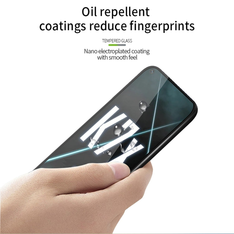 For OPPO K7x PINWUYO 9H 3D Curved Full Screen Explosion-proof Tempered Glass Film(Black) - OPPO Tempered Glass by PINWUYO | Online Shopping UK | buy2fix