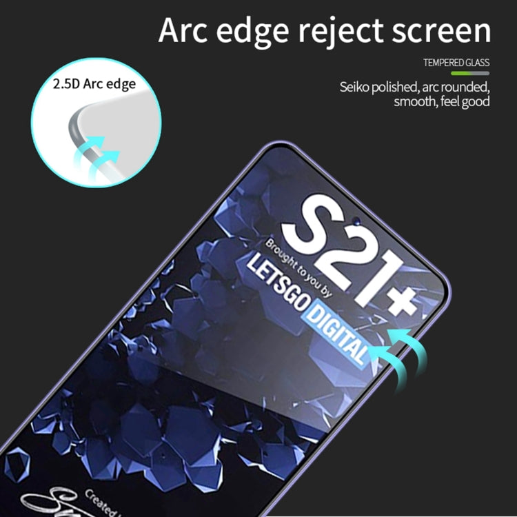 For Samsung Galaxy S21+ 5G PINWUYO 9H 2.5D Full Screen Tempered Glass Film(Black) - Galaxy Tempered Glass by PINWUYO | Online Shopping UK | buy2fix