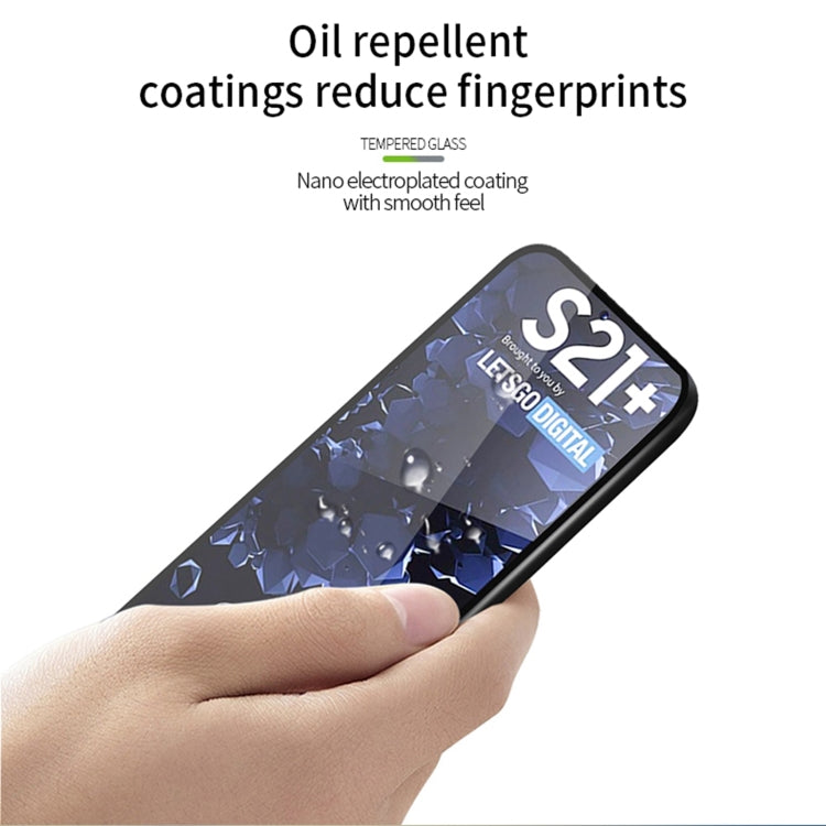 For Samsung Galaxy S21+ 5G PINWUYO 9H 2.5D Full Screen Tempered Glass Film(Black) - Galaxy Tempered Glass by PINWUYO | Online Shopping UK | buy2fix