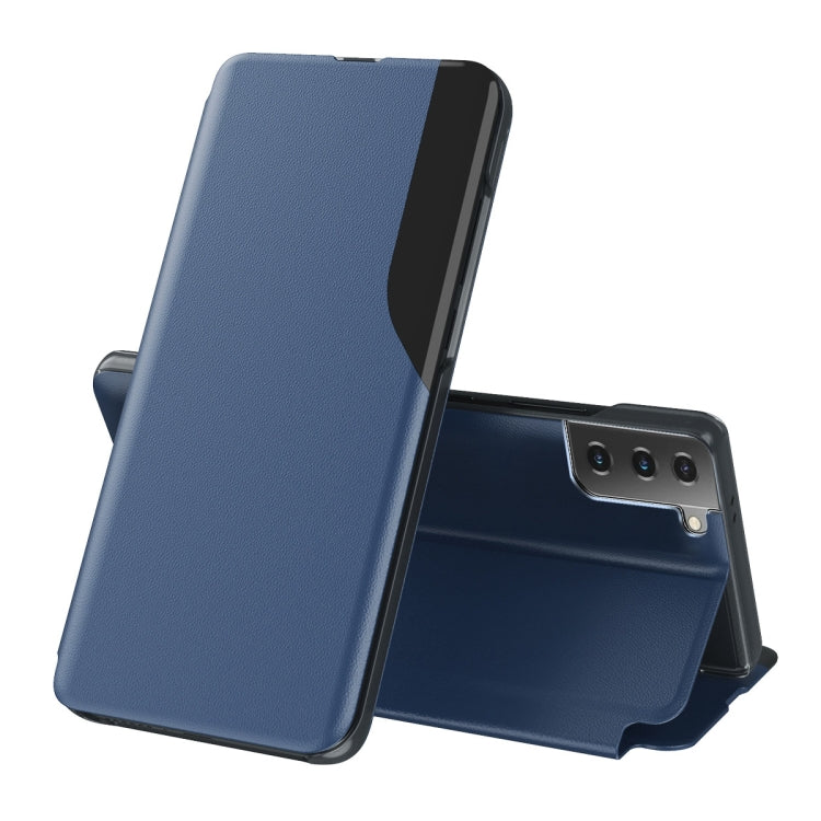 For Samsung Galaxy S21+ 5G Attraction Flip Holder Leather Phone Case(Blue) - Galaxy S21+ 5G Cases by buy2fix | Online Shopping UK | buy2fix