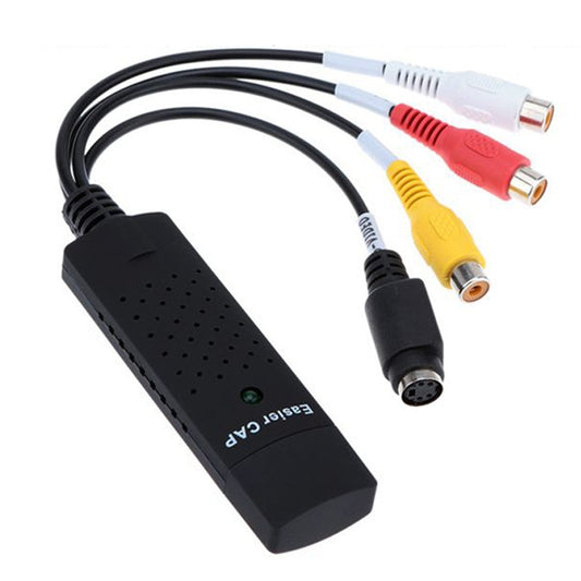 Portable USB 2.0 Video + Audio RCA Female to Female Connector for TV / DVD / VHS Support Vista 64 / win 7 / win 8 / win 10 / Mac OS by buy2fix