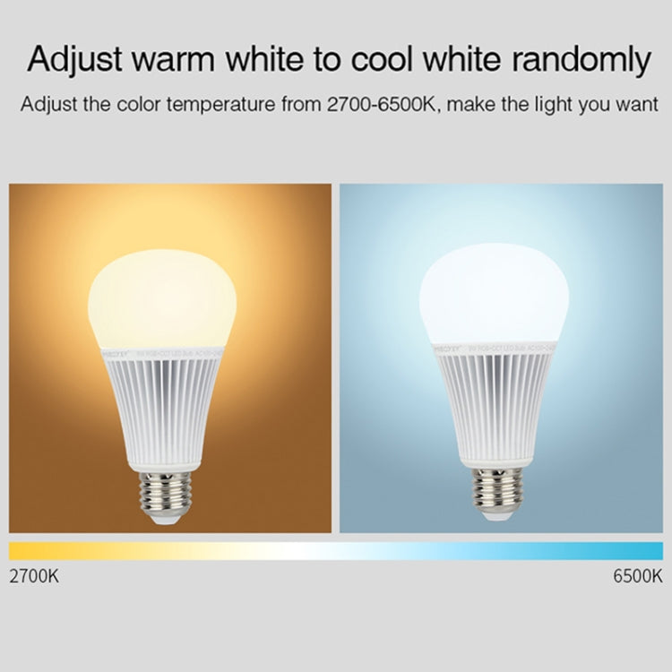 FUT012 E27 9W RGB + CCT LED Bulb Light 100V-240V Full Color Remote Control Smart Bulb WiFi 2.4G Wireless - Smart Light Bulbs by buy2fix | Online Shopping UK | buy2fix