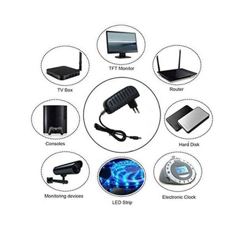 100-240V AC to DC Power Charger Adapter 5V 9V 12V 24V 1A 5.5mmx2.5mm (24V 1A EU Plug) by buy2fix