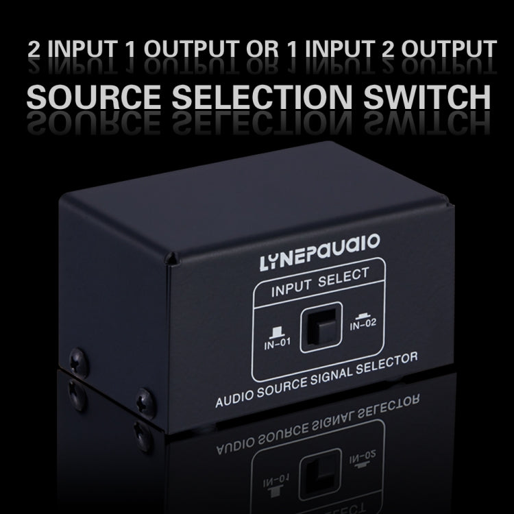 B101 2 In 1 Out (1 In 2 Out) Audio Source Signal Selection Switcher Computer Speaker RCA Lossless Audio Source Switcher by buy2fix