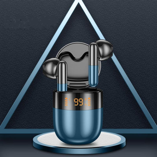 J28 TWS Wireless Bluetooth Earphones LED Digital Display HIFI Music Sport Earphone(Blue) by buy2fix