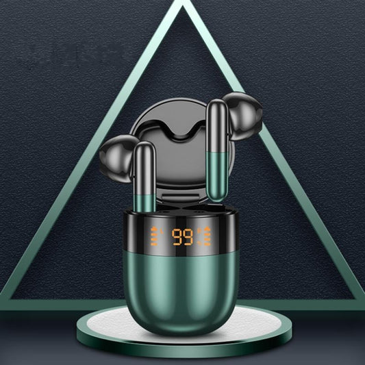 J28 TWS Wireless Bluetooth Earphones LED Digital Display HIFI Music Sport Earphone(Green) by buy2fix