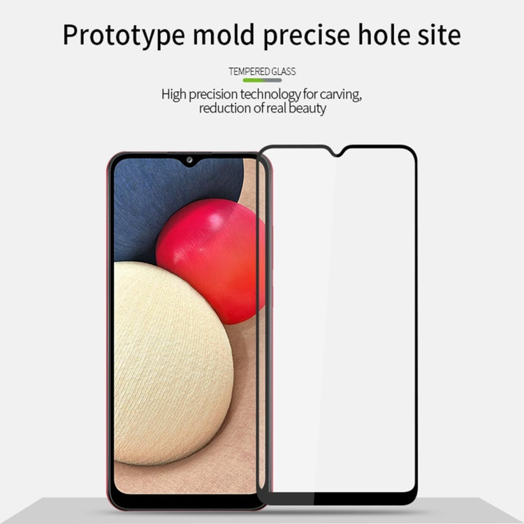 For Samsung Galaxy A02s (US Version) PINWUYO 9H 2.5D Full Screen Tempered Glass Film(Black) - Galaxy Tempered Glass by PINWUYO | Online Shopping UK | buy2fix