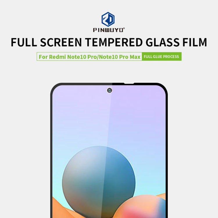 For Xiaomi Redmi Note 10 Pro / Note 10 Pro Max PINWUYO 9H 2.5D Full Screen Tempered Glass Film(Black) - by PINWUYO | Online Shopping UK | buy2fix