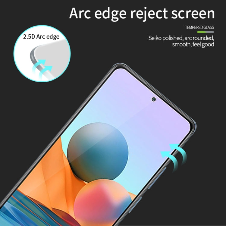 For Xiaomi Redmi Note 10 Pro / Note 10 Pro Max PINWUYO 9H 2.5D Full Screen Tempered Glass Film(Black) - by PINWUYO | Online Shopping UK | buy2fix