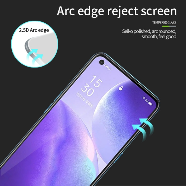 For OPPO Find X3 Lite PINWUYO 9H 2.5D Full Screen Tempered Glass Film(Black) - OPPO Tempered Glass by PINWUYO | Online Shopping UK | buy2fix