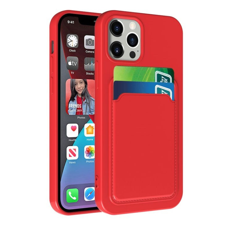 For iPhone 11 TPU + Flannel Lining Shockproof Case with Card Slots (Green) - iPhone 11 Cases by buy2fix | Online Shopping UK | buy2fix