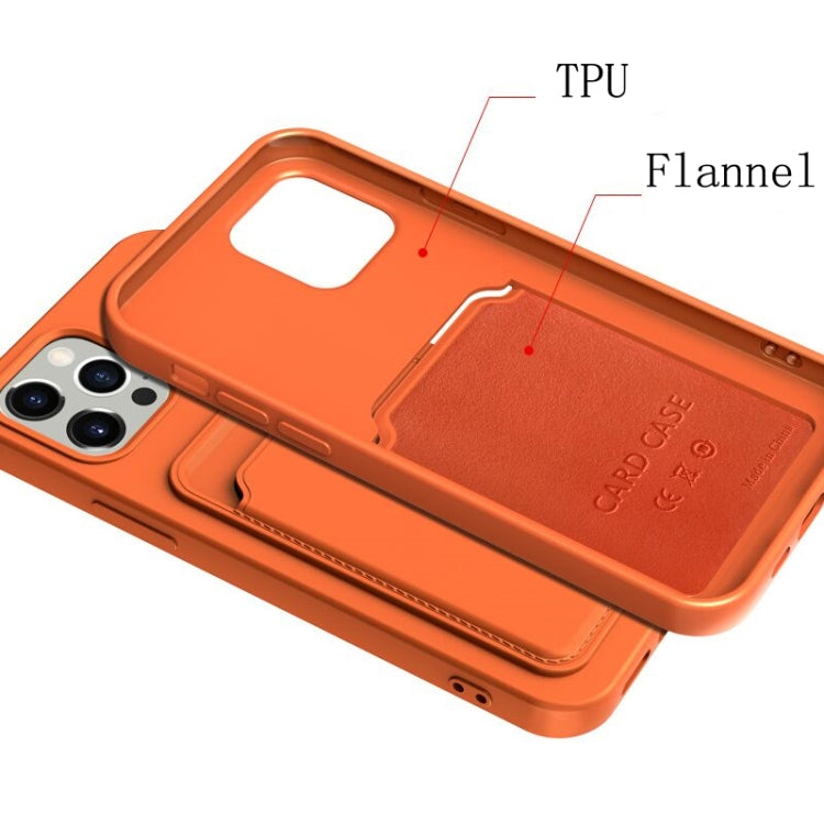 For iPhone 11 TPU + Flannel Lining Shockproof Case with Card Slots (Green) - iPhone 11 Cases by buy2fix | Online Shopping UK | buy2fix
