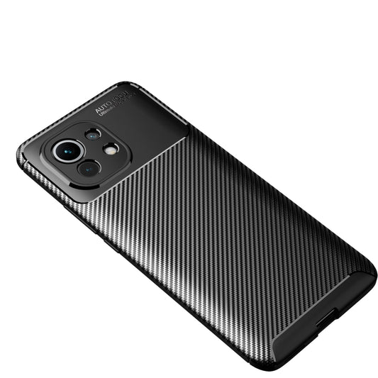 For Xiaomi Mi 11 Pro Carbon Fiber Texture Shockproof TPU Case(Black) by buy2fix
