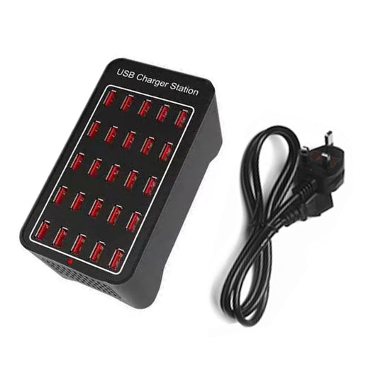 150W 25 USB Ports Fast Charger Station Smart Charger, AC 110-240V, Plug Size:UK Plug by buy2fix