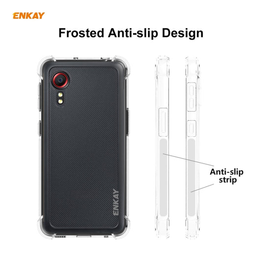 For Samsung Galaxy Xcover 5 Hat-Prince ENKAY Clear TPU Soft Anti-slip Cover Shockproof Case by ENKAY