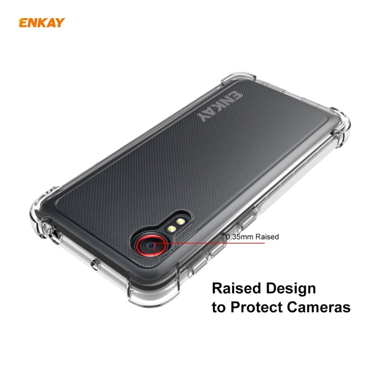 For Samsung Galaxy Xcover 5 Hat-Prince ENKAY Clear TPU Soft Anti-slip Cover Shockproof Case - Galaxy Phone Cases by ENKAY | Online Shopping UK | buy2fix
