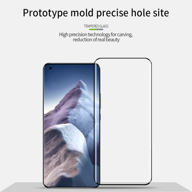 For Xiaomi Mi 11 Ultra MOFI 9H 3D Explosion Proof Thermal Bending Full Screen Covered Tempered Glass Film(Black) - by MOFI | Online Shopping UK | buy2fix