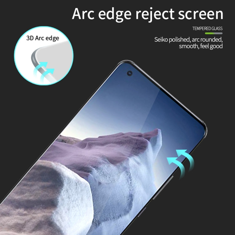 For Xiaomi Mi 11 Ultra MOFI 9H 3D Explosion Proof Thermal Bending Full Screen Covered Tempered Glass Film(Black) - by MOFI | Online Shopping UK | buy2fix