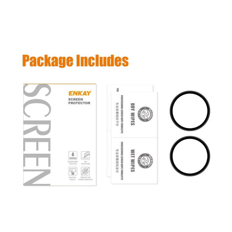 2pcs For OnePlus Watch ENKAY Hat-Prince 3D Full Screen Soft PC Edge + PMMA HD Screen Protector Film - Screen Protector by ENKAY | Online Shopping UK | buy2fix