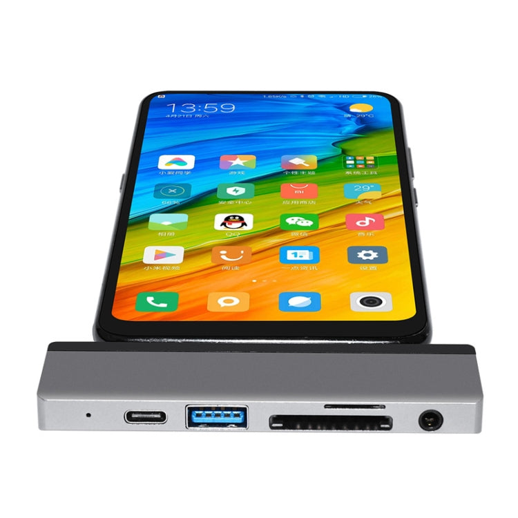 6 in 1 Type-C to HDMI/PD/USB3.0/Audio/SD&TF Card Reader HUB Converter for iPad Pro - USB HUB by buy2fix | Online Shopping UK | buy2fix