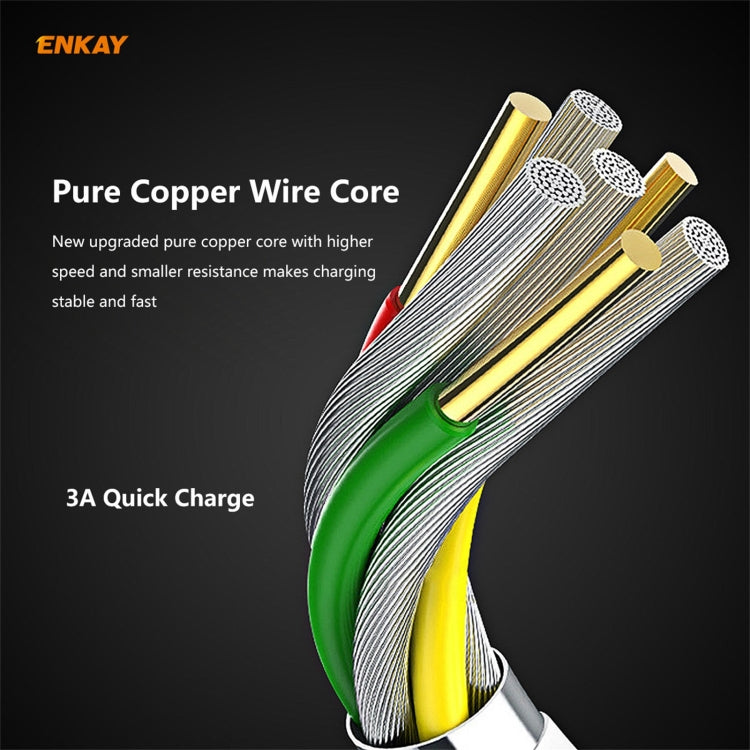 ENKAY Hat-Prince 20W PD Type-C + QC 3.0 USB Fast Charging Travel Charger Power Adapter with Fast Charge Data Cable, US Plug(With 8 Pin Cable) - USB Charger by ENKAY | Online Shopping UK | buy2fix
