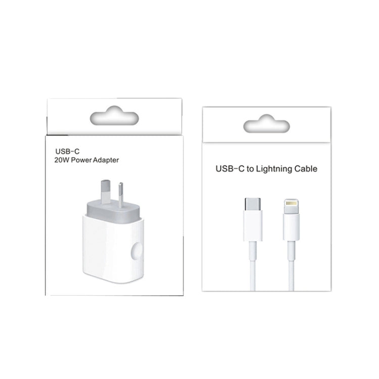 20W PD 3.0 Travel Fast Charger Power Adapter with USB-C / Type-C to 8 Pin Fast Charge Data Cable, AU Plug(1.5m) by buy2fix