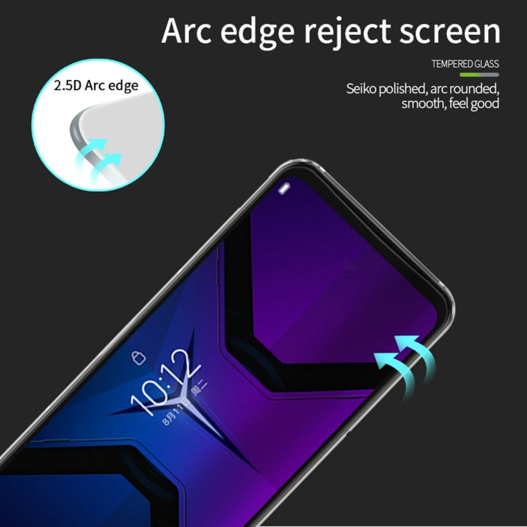 For Lenovo Legion 2 Pro PINWUYO 9H 2.5D Full Screen Tempered Glass Film(Black) - For Lenovo by PINWUYO | Online Shopping UK | buy2fix