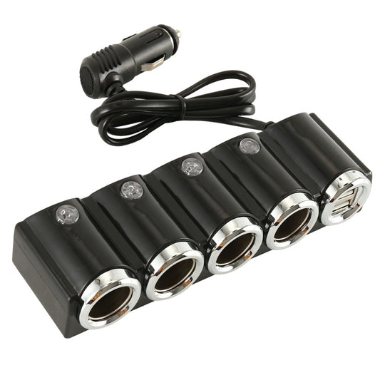 4 Way Car Cigarette Lighter Socket Splitter Dual USB Port Car Charger Adapter by buy2fix