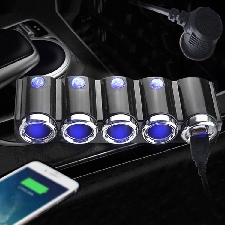 4 Way Car Cigarette Lighter Socket Splitter Dual USB Port Car Charger Adapter by buy2fix