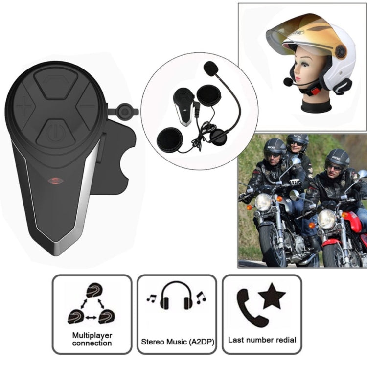 BT-S3  Motorcycle Helmet Wireless Bluetooth Earphone Waterproof Handsfree Interphone Walkie talkie with FM Radio - Motorcycle Walkie Talkie by buy2fix | Online Shopping UK | buy2fix