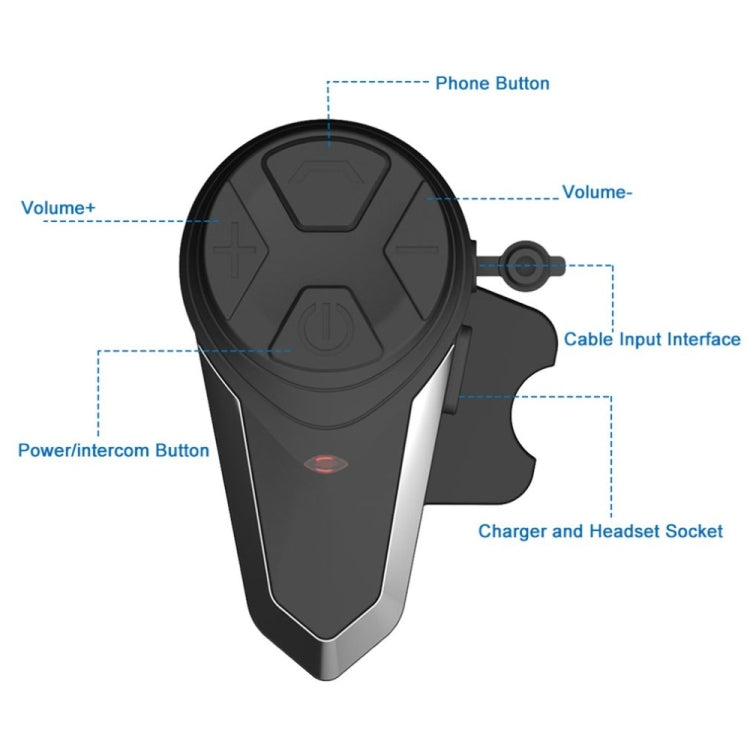 BT-S3  Motorcycle Helmet Wireless Bluetooth Earphone Waterproof Handsfree Interphone Walkie talkie with FM Radio - Motorcycle Walkie Talkie by buy2fix | Online Shopping UK | buy2fix