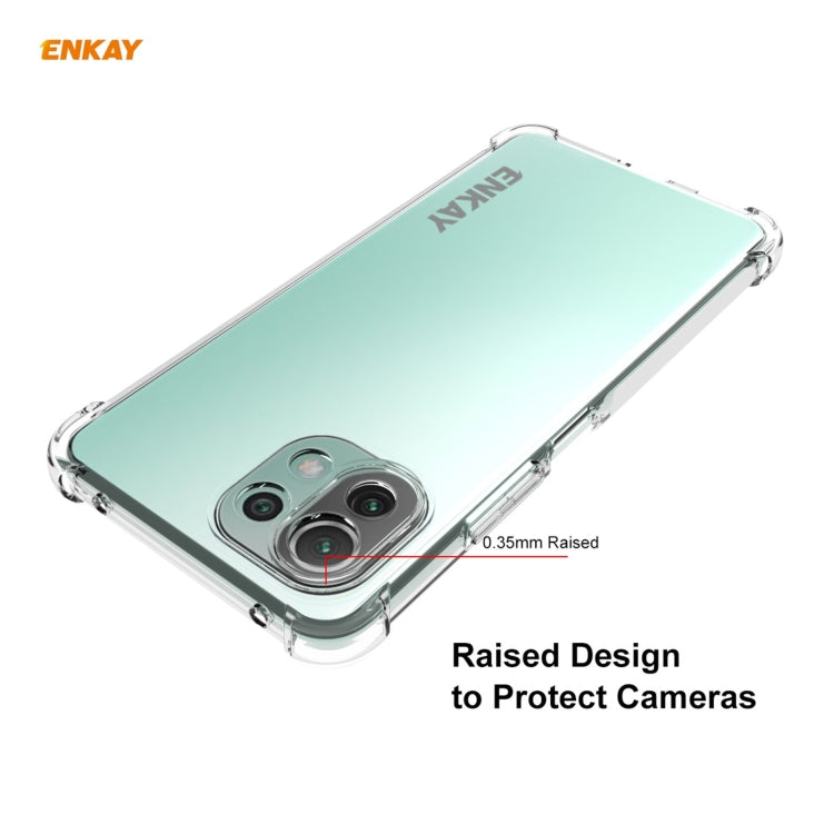 For Xiaomi Mi 11 Lite 5G ENKAY Hat-Prince Clear TPU Shockproof Case Soft Anti-slip Cover - Xiaomi Cases by ENKAY | Online Shopping UK | buy2fix