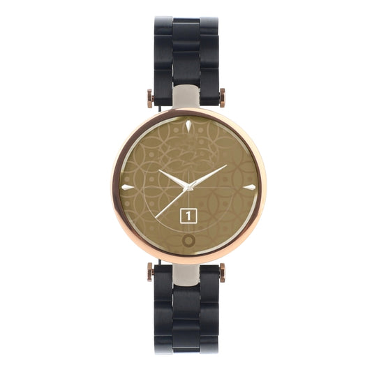 Stainless Steel Three Beads Hand Detachable Xiaoman Watch Band For Garmin Lily(Black) - Watch Bands by buy2fix | Online Shopping UK | buy2fix