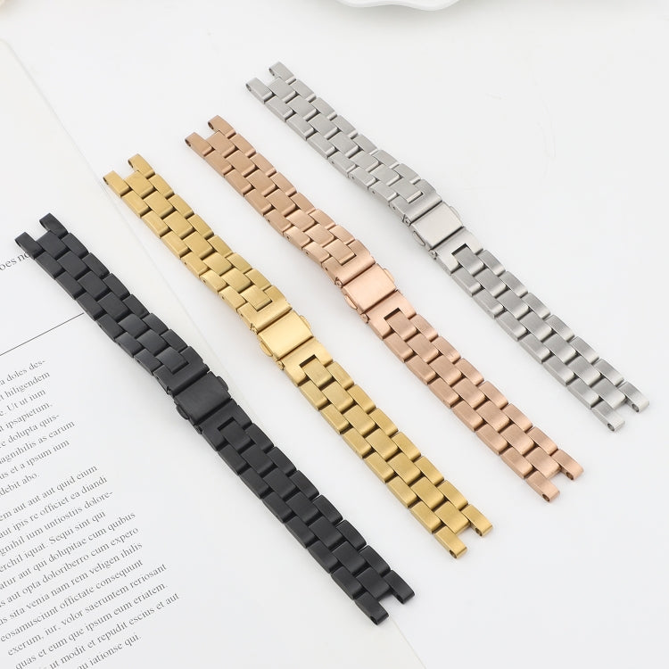 Stainless Steel Three Beads Hand Detachable Xiaoman Watch Band For Garmin Lily(Rose Gold) by buy2fix