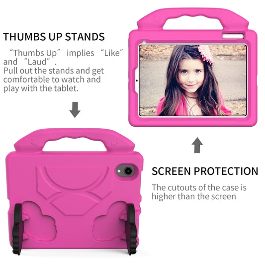 For iPad mini 6 / mini 2024 Children EVA Shockproof Tablet Case with Thumb Bracket(Rose Red) - iPad mini 6 Cases by buy2fix | Online Shopping UK | buy2fix