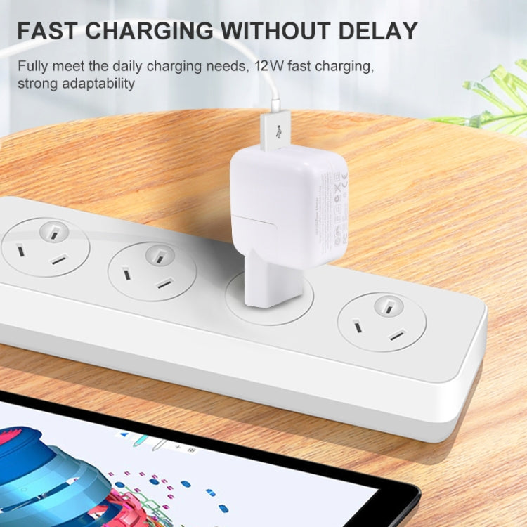 12W USB Charger + USB to 8 Pin Data Cable for iPad / iPhone / iPod Series, EU Plug - USB Charger by buy2fix | Online Shopping UK | buy2fix