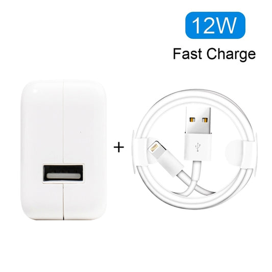 12W USB Charger + USB to 8 Pin Data Cable for iPad / iPhone / iPod Series, AU Plug by buy2fix