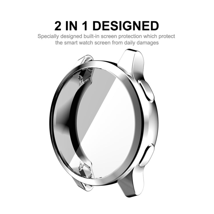 For Garmin Venu 2 45mm / Vivoactive 4 45mm ENKAY Hat-Prince Full Coverage Electroplate TPU Soft Case(Silver) - Watch Cases by ENKAY | Online Shopping UK | buy2fix