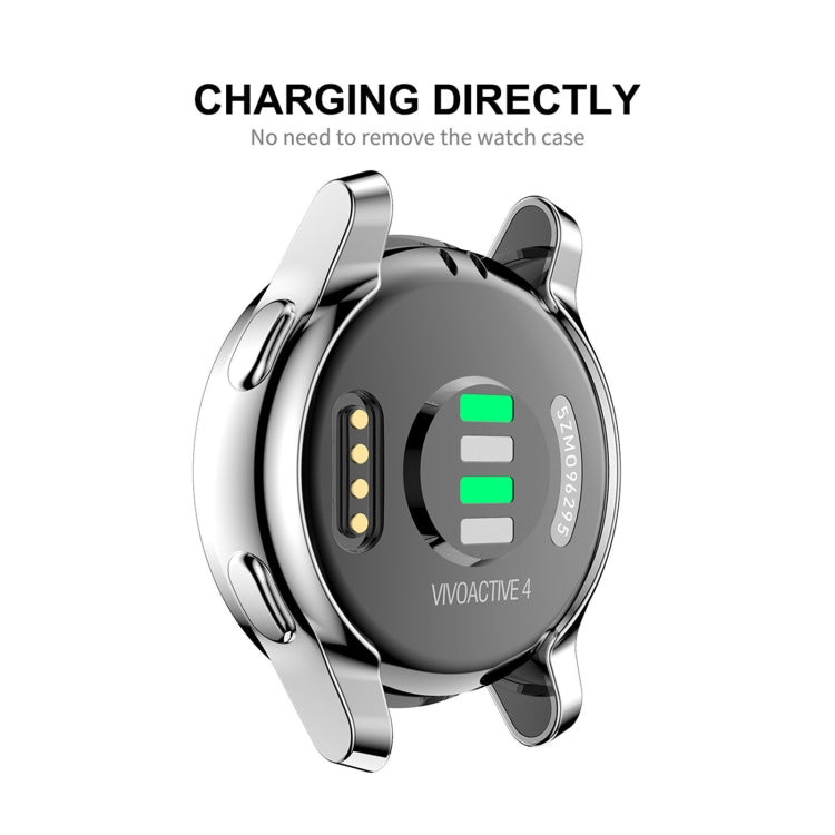 For Garmin Venu 2 45mm / Vivoactive 4 45mm ENKAY Hat-Prince Full Coverage Electroplate TPU Soft Case(Silver) - Watch Cases by ENKAY | Online Shopping UK | buy2fix