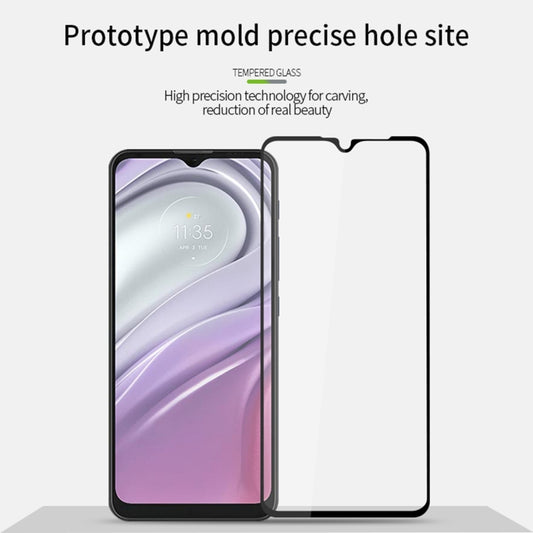 For Motorola Moto G20 PINWUYO 9H 2.5D Full Screen Tempered Glass Film(Black) by PINWUYO