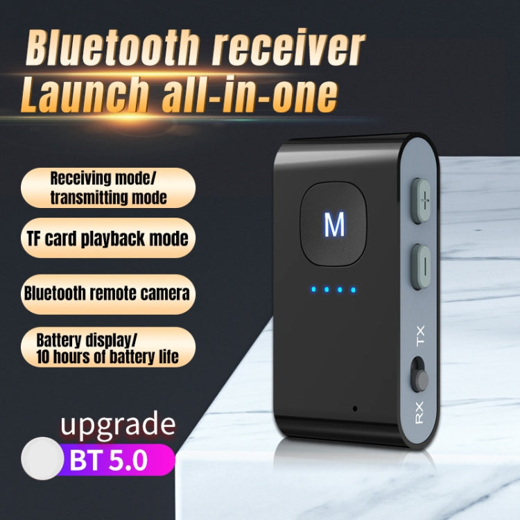 BR02 Bluetooth 5.0 Receive and transmit 2-in-1 PC TV Bluetooth audio adapter with battery display - Apple Accessories by buy2fix | Online Shopping UK | buy2fix